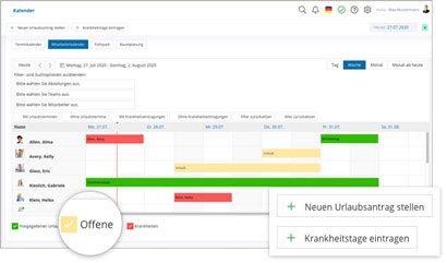 Module Intranet Software Module Mitarbeiterkalender