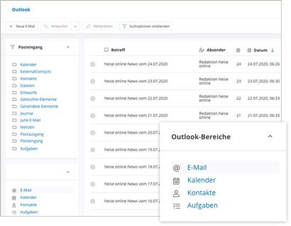 Module Intranet Software Modul Outlook