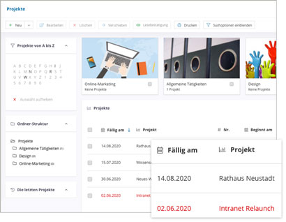 Intranet Software Module Projekte