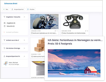 Module Intranet Software Modul Schwarzes Brett